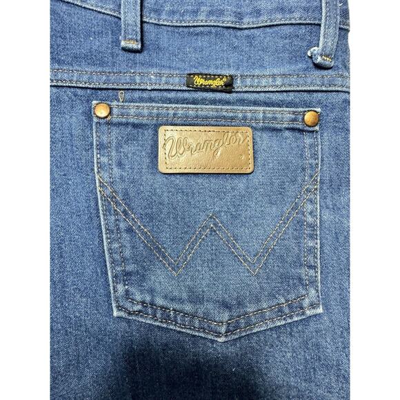 Wrangler Men's 936PWD Regular Fit Straight Leg Western Blue Jeans - Size 38x34.5 - Picture 4 of 6